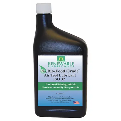 RENEWABLE LUBRICANTS Air Tool Oil: Synthetic, -20°F Min. Op Temp., 446°F Max. Op Temp. - Air Tool Lubricants