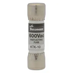 Midget, fast-acting, non-indicating cylindrical fuse rated 35 A at 600 V AC. Dimensions: 13/32 in x 1 1/2 in. Used for overcurrent protection in control panels, motor starters, and branch circuits requiring rapid short-circuit response.