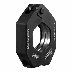 Forged steel press ring for creating permanent connections on 2 in copper pipe. Compatible with ApolloPress, ProPress, and Viega standard and extended press tools. Suitable for plumbing, HVAC, and industrial piping systems.