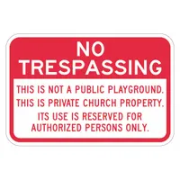 Reflective No Trespassing Sign: Aluminum, Mounting Holes Sign Mounting, Diamond Grade (MPN T1-1506-DG_18x12)