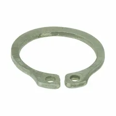 External retaining ring for securing components on shafts or in housings. Prevents axial movement of parts such as bearings, gears, or pulleys. Compatible with Dayton model 4KHP4.