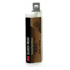 Ambient-cured acrylic adhesive supplied in a 45 mL dual-cartridge format for two-part applicators. Cures to an off-white color and has a thick liquid consistency suitable for gap-filling bonding applications at room temperature.