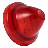 GROTE Clearance Marker Lamp: Clearance Light, LED, Cone, Red, Bracket/Grommet, 2 1/2 in Overall Dia (MPN 47222)