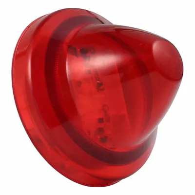 GROTE Clearance Marker Lamp: Clearance Light, LED, Cone, Red, Bracket/Grommet - Clearance Lights