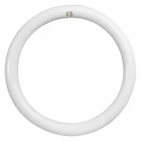 Circular LED lamp with T9 shape, 8-inch diameter, 15W power consumption, and 4100K color temperature. Features a 4-pin G10q base for use in compatible fixtures requiring a circular lamp form factor. Suitable for general illumination in commercial and industrial ceiling fixtures