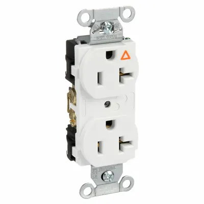 HUBBELL Receptacle: Duplex, 5-20, White, 125V AC, 20 A, 2 Pole / 3 Wire (MPN IG5352W) - General Purpose Receptacles