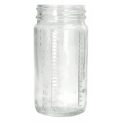 OEM Mixing/Storage/Sampling Bottle: 120 mL - Clear Wide Mouth Round Glass Lab Bottles