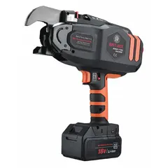 Cordless rebar tying tool for securing No. 6 x No. 6 rebar intersections with 21 ga wire. Operates on 18V DC and completes each tie in less than one second. Used in concrete reinforcement applications to speed up construction and reduce worker fatigue.