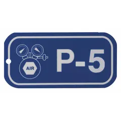 This lockout tag is made of polystyrene and printed in English. It features holes for attachment and is used in lockout/tagout procedures to indicate that equipment is under maintenance and must not be operated.