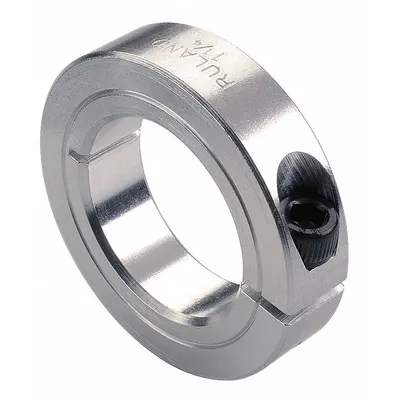 RULAND MANUFACTURING Shaft Collar: 1-Piece, Inch, Round, Clamp-On, 3/16 in Bore Dia, Aluminum - Aluminum Shaft Collars