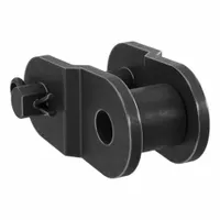 Offset link for connecting ends of single-strand ANSI standard roller chains with 1/2 in pitch. Made of steel, sold in a pack of 5. Used for field repairs on conveyors and drives