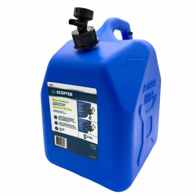 SCEPTER Hard-Sided Water Containers - Water Container: Blue, 5 gal Capacity, HDPE - Easy-Dispense Hard-Sided Water Containers