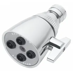 This SPEAKMAN Classic fixed showerhead is constructed of brass and offers multiple spray patterns. It has a flow rate of 1.75 gpm, suitable for water conservation in commercial or residential settings. The unit is designed for fixed installation and provides adjustable water coverage.