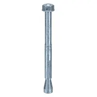 Zinc-plated steel wedge anchor with 10 mm diameter and M6 thread, supplied in a 50-pack. Designed for fastening into solid base materials such as concrete or masonry. Suitable for structural attachments, equipment mounting, and heavy-duty industrial applications