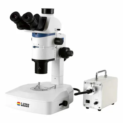 LAXCO, INC Microscope: Stereo, Trinocular, 0.8X to 10X, 23 mm Optical Field of View - Stereo Microscopes