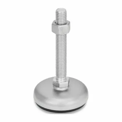 JW WINCO Non-Skid Male Leveling Mount, 3/8"-16 Thread, 3,147 lbf Capacity - Non-Skid Male Leveling Mounts