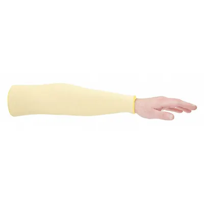 PIP Knit Sleeve: Cut Level A2, 18 in Lg, Universal, Aramid, Yellow - Light-Duty Cut-Resistant Sleeves