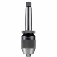 This ALBRECHT drill chuck features a keyless design with ball bearings for smooth operation. It has a Morse Taper 3 (MT3) mount and a capacity range of 1/32 in to 1/2 in. The integrated arbor provides secure mounting. Suitable for precision drilling applications on drill presses and milling machines