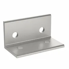 This inside corner bracket is designed for 20 Series aluminum framing systems. It measures 20 mm x 38 mm x 20 mm and features 4 holes for secure fastening. Made from anodized aluminum with a gray finish, it is used to reinforce 90-degree inside corners in structural frames, workstations, and enclosures.