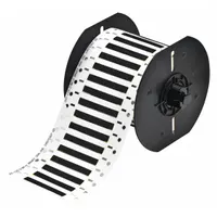 Sleeve Label: 1/8 in x 2 in, Polyvinylidene Fluoride, Black (Matte), For 16 AWG to 20 AWG Wire Gauge (MPN B33D-125-2-345BK)