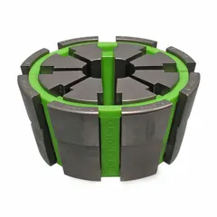 Green-colored crimping dies with a maximum crimping capacity of 19 mm. Designed for use with the PC125PS crimping tool to perform precise crimping of connectors and terminals in industrial applications.