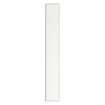 ASI GLOBAL PARTITIONS Partition Column: Steel, Smooth Semi Gloss, White, 82 in Ht, 12 in Wd - Pilasters for Bathroom Partitions