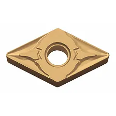 This diamond indexable turning insert is designed for precision machining of non-ferrous materials, composites, and abrasive plastics. It is suitable for turning, boring, and facing operations, delivering high wear resistance and fine surface finishes.