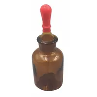 APPROVED VENDOR Dropper Bottle: Round, 30 mL, 1 fl oz, Soda Lime Glass, Amber, 40 mm Body Dia