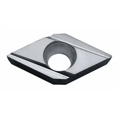 Diamond indexable turning insert for precision finishing of non-ferrous materials such as aluminum, copper, and plastics. Features a DCGT geometry with a 0.2 mm nose radius and TN620 grade coating for wear resistance. Suitable for turning, boring, and grooving operations.