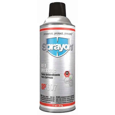 SPRAYON Belt Dressing Lubricant: NSF P1, 16 oz, Aerosol Can, Wide Spray, Mineral Oil Base - Belt Dressing Compounds