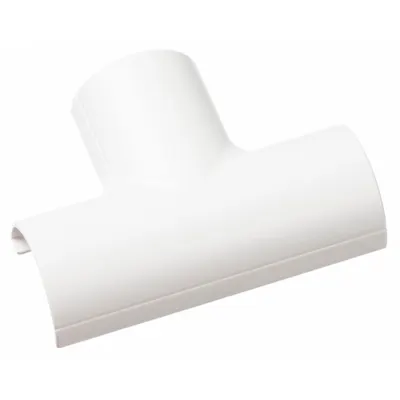 D-LINE FLET2010W Micro+ Raceway Equal Tee, White, Plastic, 20x10mm - Tees for Nonmetallic Single-Channel Raceways