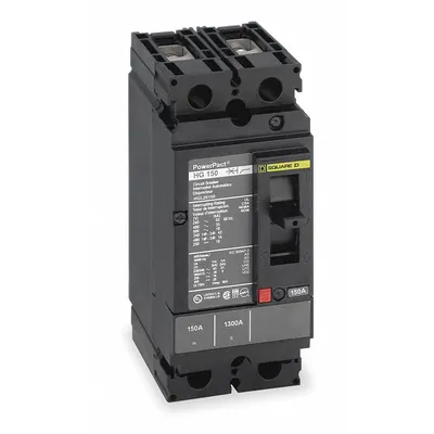 SQUARE D Molded Case Circuit Breaker: 50 A Amps, 65kA at 240V AC, Fixed, Line/Load Lug - H-Frame Square D Molded Case Circuit Breakers