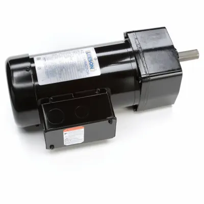 LEESON Gearmotor: Parallel, Single Output Shaft, 3-Phase, TEFC, 345 RPM, 55 in-lb Max Torque - Parallel Shaft AC Gearmotors