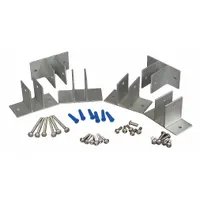 ASI GLOBAL Panel Bracket: Aluminum, Brushed, 5 1/2 in Overall Ht, 5 in Overall Wd (MPN 40-8445020)