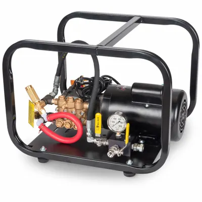 WHEELER-REX Hydrostatic Test Pump: 115V AC, 1 hp, 500 psi Max. Discharge Pressure - Roll-Cage Enclosed Electric Hydrostatic Test Pumps