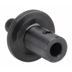 This shaft arbor is designed for mounting drill chucks or accessories onto smaller fractional horsepower motors. It features a 3/8"-24 right-hand thread and counter clockwise rotation. Includes flanged washers for secure installation.