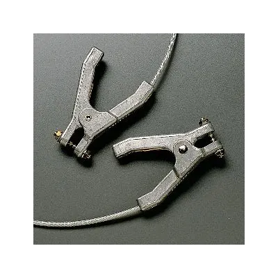 OEM Bonding and Grounding Wire: (2) Hand Clamps, 3 ft, PVC, Clear - Terminated Bonding & Grounding Wires