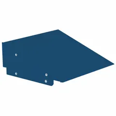 This slope top kit is designed for 12-inch wide standard lockers. Made of steel with a powder-coated blue finish, it measures 12 x 18 x 6 inches. The sloped design prevents items from being placed on top of the locker, helping to keep the surface clean in industrial and institutional settings.