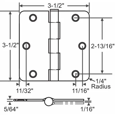 OEM Full Mortise-Mount Butt Hinge - Full Mortise-Mount Butt Hinges