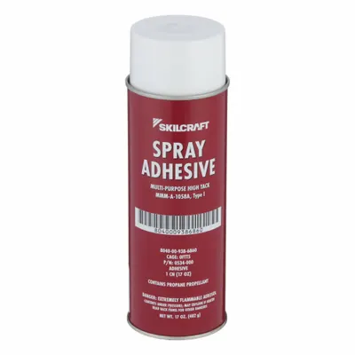 ABILITY ONE Spray Adhesive: Gen Purpose Bonding & Repair, 17 fl oz, Aerosol Can - General Purpose Spray Adhesives