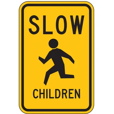 LYLE Children At Play Sign LW9-13-18HA - Children At Play Signs