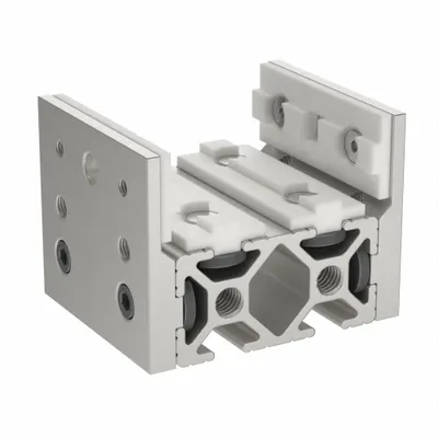 80/20 Linear Bearing: 10 Series, 1 7/8 in L x 2 1/16 in W x 2 5/8 in H, Silver - Modular Linear Bearing Assemblies