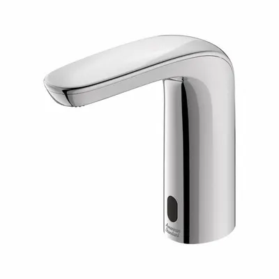 AMERICAN STANDARD Faucet: Selectronic, Polished Chrome Finish, Single-Post, Battery - Single-Post Sensor Bathroom Faucets