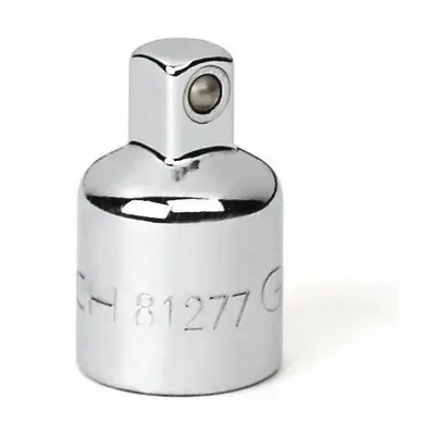 GEARWRENCH Socket Adapter: 1/4 in Output Drive Size, Square, 1 in Overall Lg - 3/8" Drive Hand Socket Adapters
