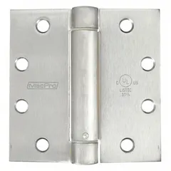 Full mortise-mount butt hinge with 1 15/16 in leaf width, constructed from steel with a plain bearing type and non-removable pin. Suitable for heavy-duty door applications in industrial and commercial settings where secure, permanent mounting is required.