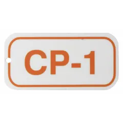 This CP-1 lockout tag is made of polystyrene plastic with English text and no header. It is used in lockout/tagout procedures to identify equipment under maintenance, helping prevent accidental operation during servicing.