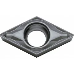 This diamond indexable turning insert is designed for precision machining of non-ferrous materials such as aluminum alloys, copper, and plastics. It is suitable for turning, boring, and facing operations requiring high surface finish and extended tool life.