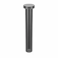 Steel clevis pin with plain finish, 1/4 in pin diameter and 1 5/8 in shank length. Used to connect a clevis to a rod or other component, forming a pivot joint in machinery. Supplied in a 25-pack. Inch-sized