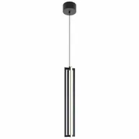 AFX INC. LEDPendant: 4 in Dia, 24 in Ht, Black, 2,400 lm, 3000K, 25 W, 120V AC, Dimmable (MPN CSSP24L30D1BK)