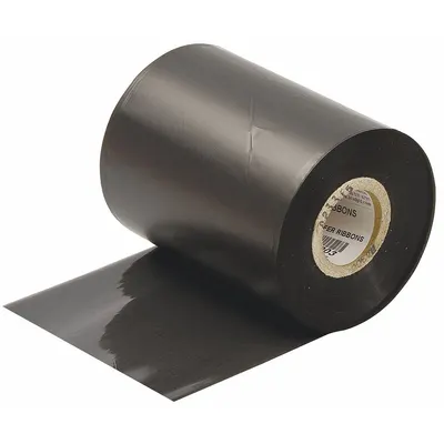 BRADY R6109 Single-Color Printer Ribbon, Black, Wax/Resin, 4 5/16 in x 500 ft - Brady Single-Color Ribbons